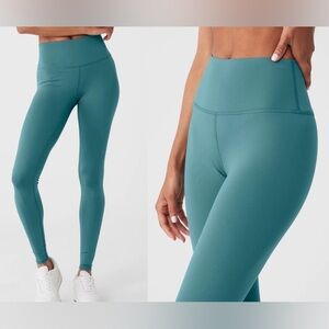 Beyond Yoga turquoise space dye high waisted tights